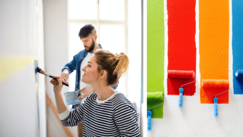 Use of colors, layout of long and narrow corridors, entrance, legend of the house