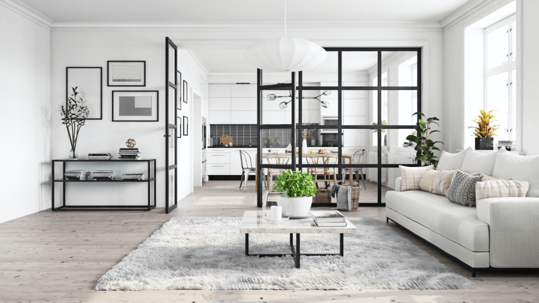 Scandinavian living room carpet, Nordic living room textiles, home legend