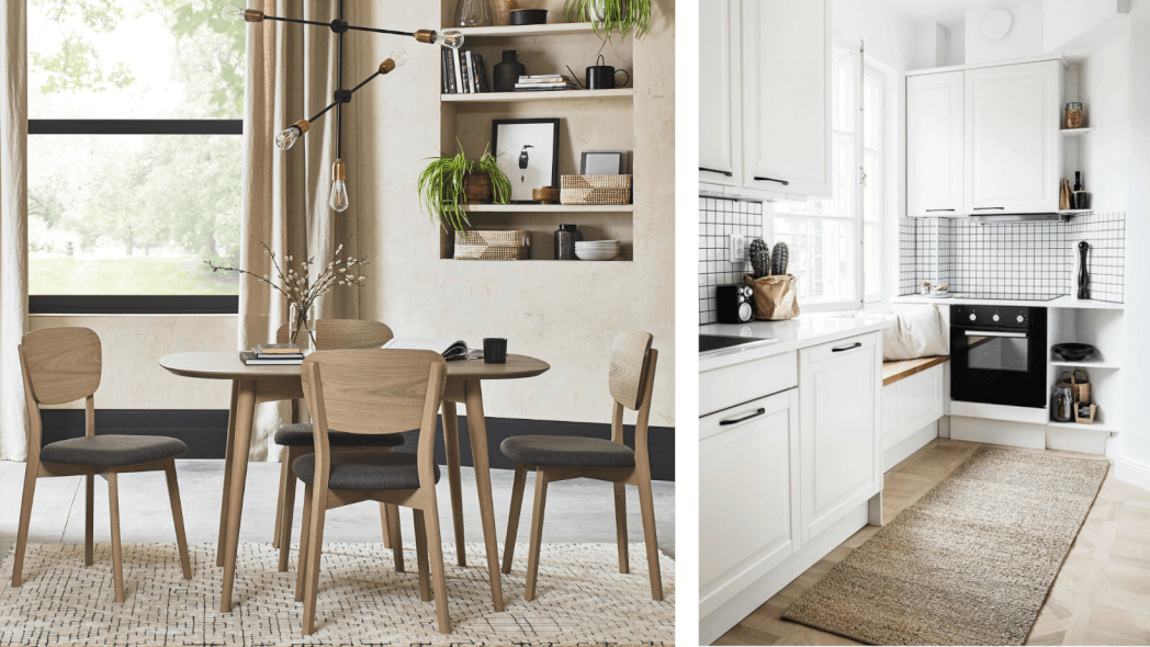 How to choose the carpet kitchen rugs Scandinavian style, fabrics Scandinavian kitchen fabrics, legend of the house