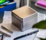 A metal tea caddy replaced my old administrative folder